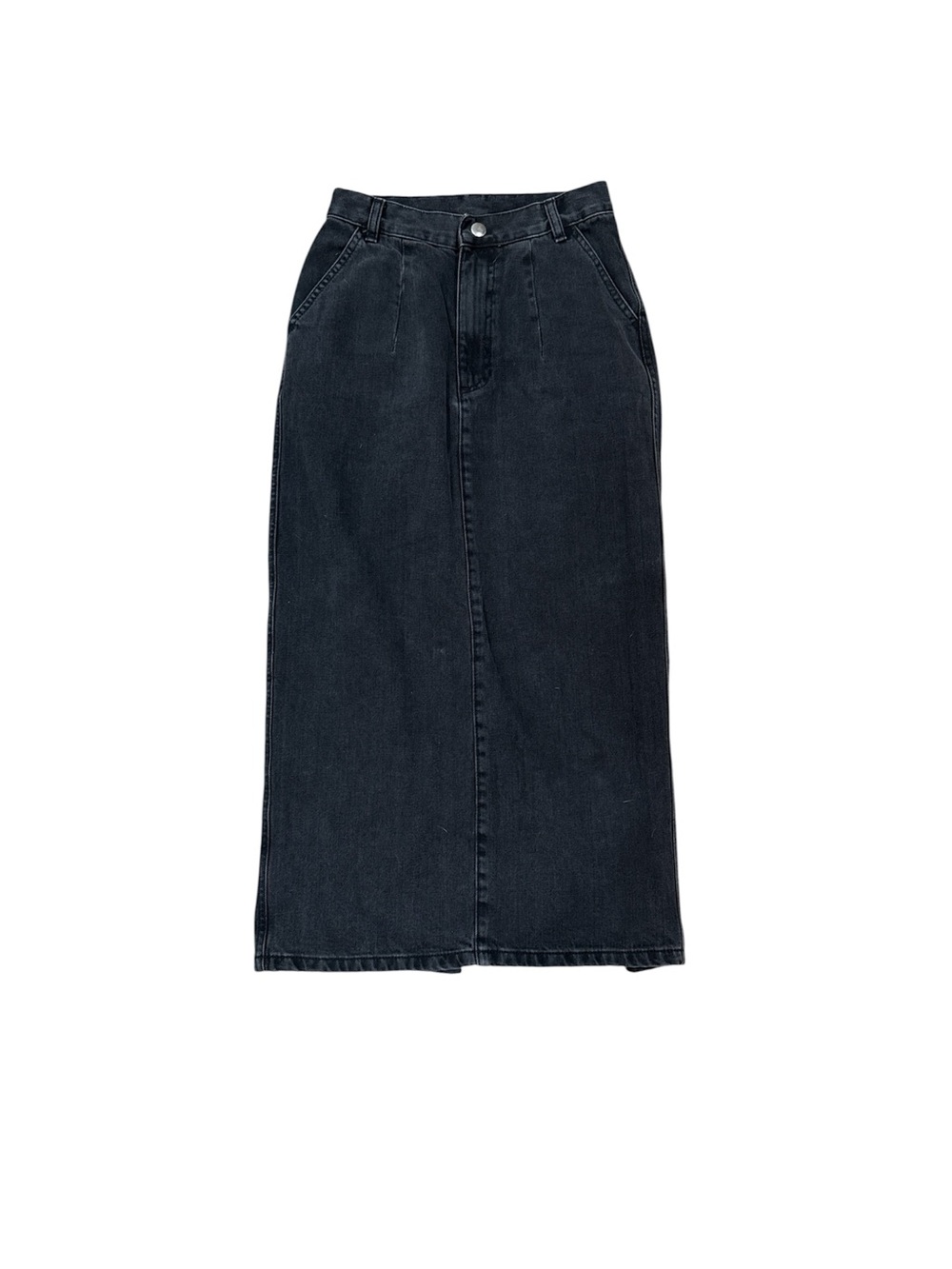 ASOS Black Cotton Denim Skirt